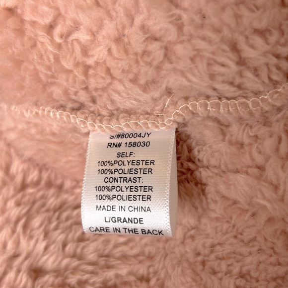 Love Tree Sherpa Women’s Puffer Jacket Mauve/Pink Size Large. Lots of pockets! - Picture 11 of 13